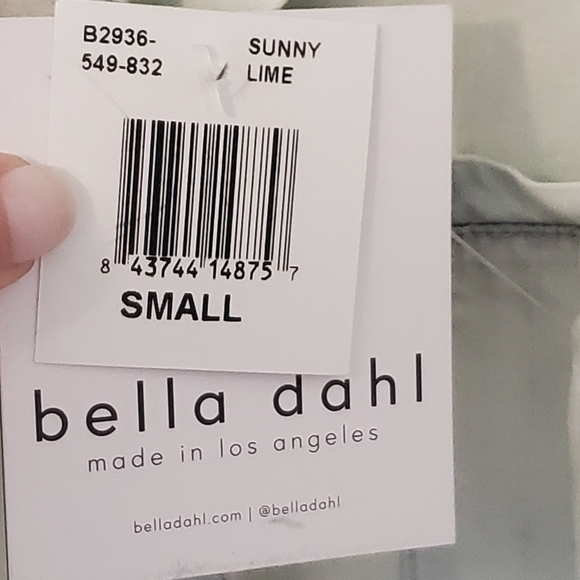 Bella Dahl Green Collared Sleeveless Blouse Button-Down Top Shirt NWT Size Small - Picture 5 of 6